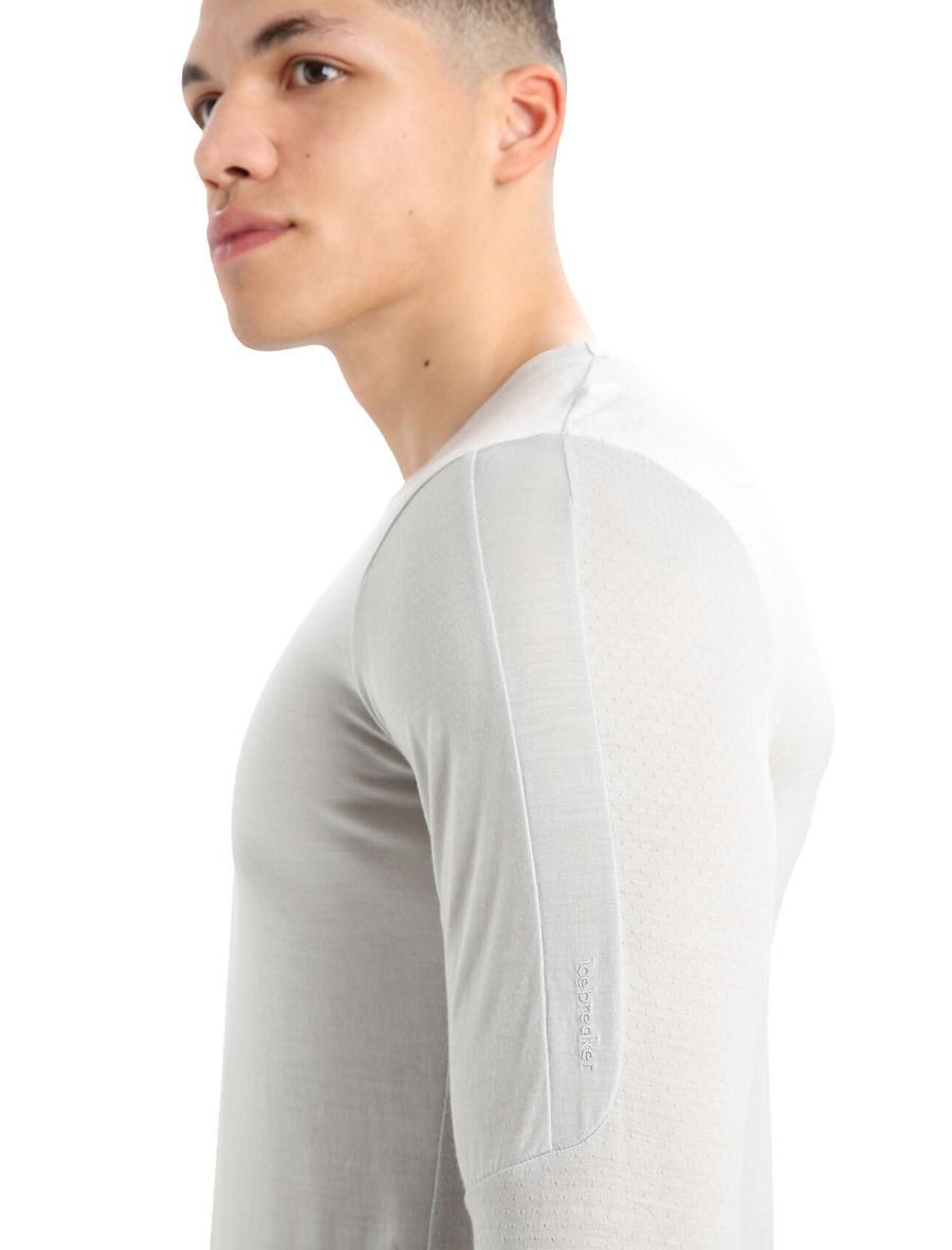 Long Sleeve Icebreaker ZoneKnit™ Merino T-Shirt Homme Beige | FR 1233TCEV